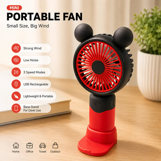 Mini Portable USB Rechargeable Fan – Handheld & Desk Cooling Fan