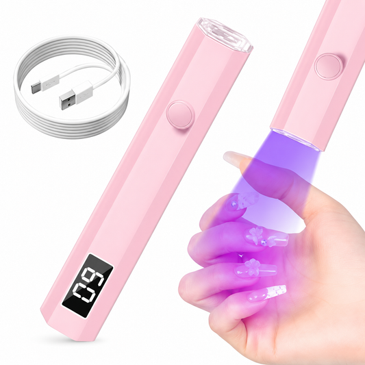 UV LED Light for Gel Nails – Handheld Mini Flash Cure Lamp | Portable Lumière Nail Dryer | Rechargeable USB Nail Lamp | LCD Display & Dual Timer Settings | Fast Curing for Gel Polish & Nail Glue | Salon & Home Use | Professional Quality Results**